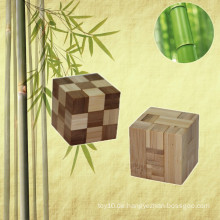 E-co Freundliche heiße Verkäufe Neuheit-hölzernes Bambuswürfel-Puzzlespiel für förderndes Geschenk